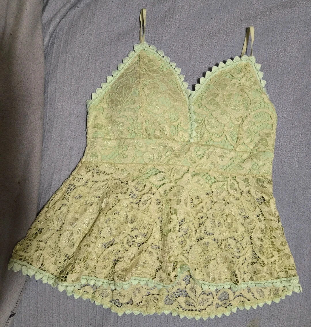 Mint Lace Peplum Top ⚽ - photo 3