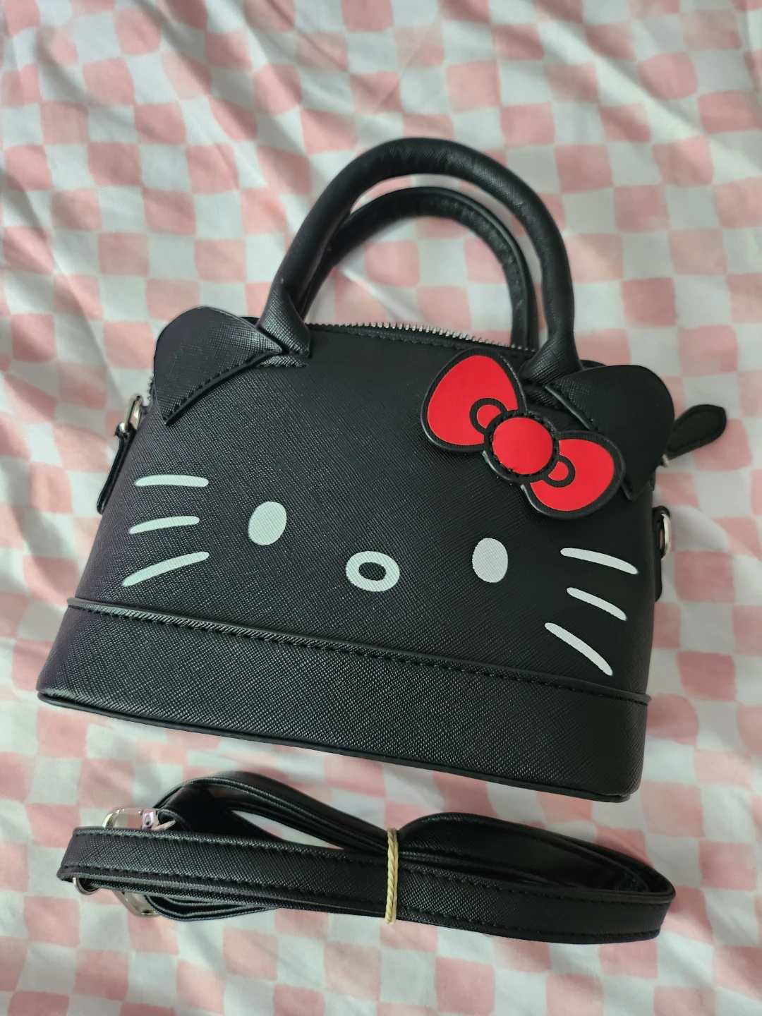 Hello Kitty Black Bow Dome Handbag Purse - photo 2