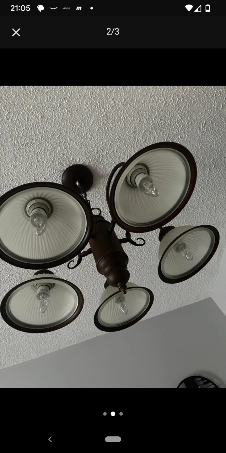 Beautiful 5-Light Chandelier - Antique Bronze & Frosted Glass - photo 3
