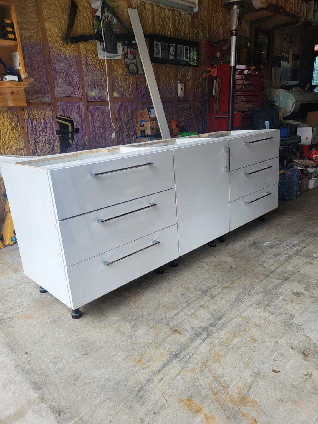 White Double Bathroom Vanity with Sink
