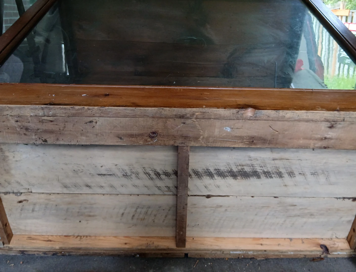 Antique Wooden Display Case with Glass - photo 3