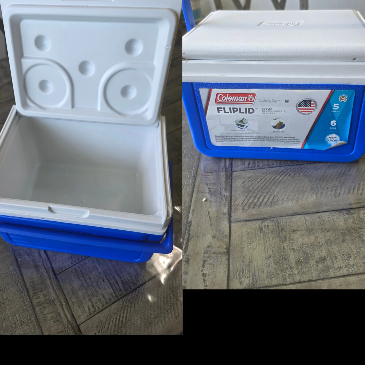 Coleman Blue Personal Cooler (Holds 6  Cans / 4.7L) - Like New
