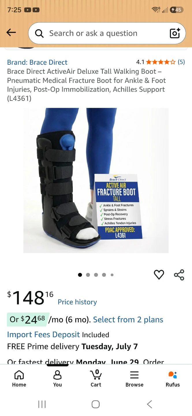 Tall Walking Boot and crutches (adjustable) - photo 4