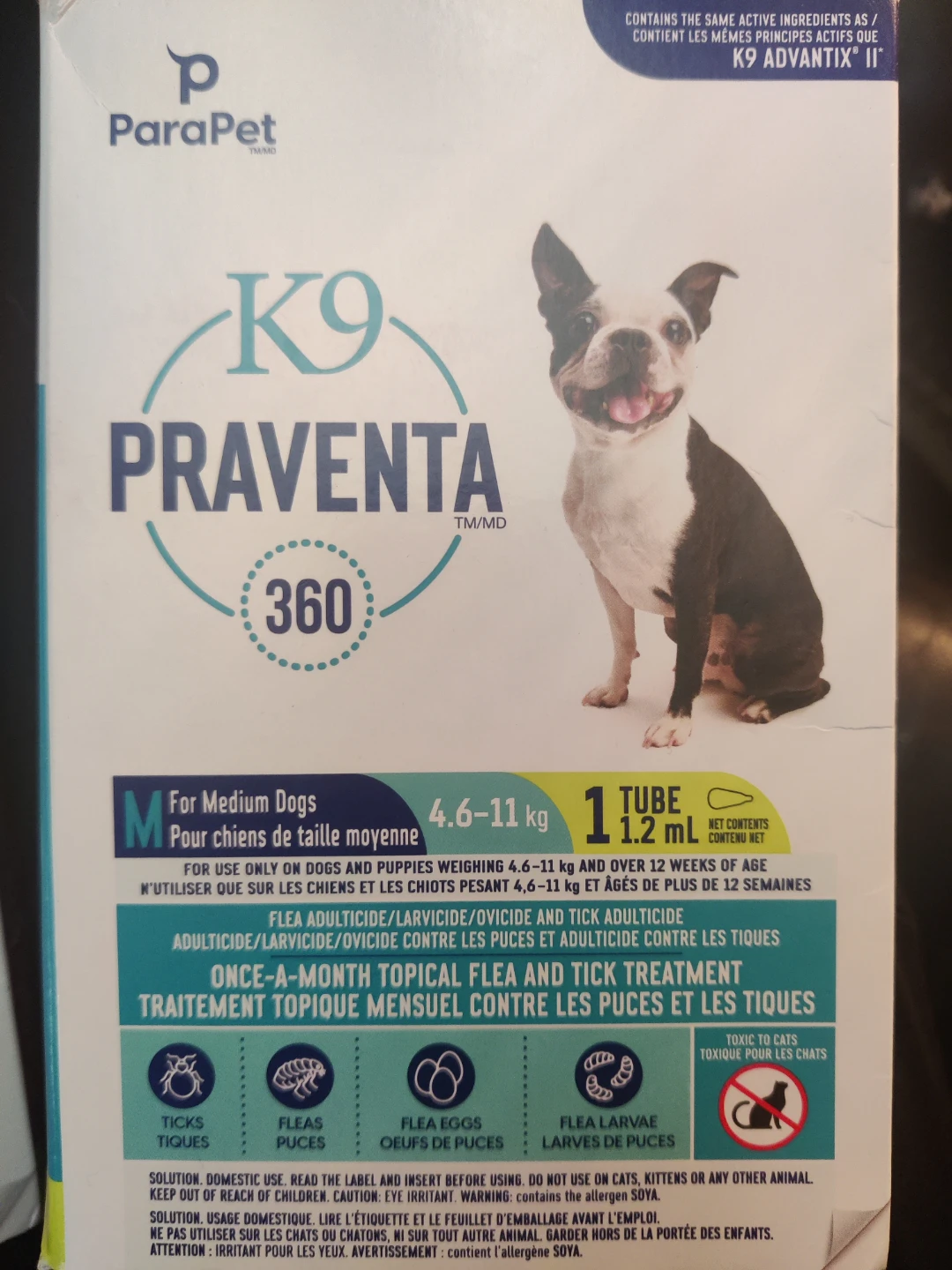 K9 Praventa 360 Topical Treatment for MED SIZE DOGS