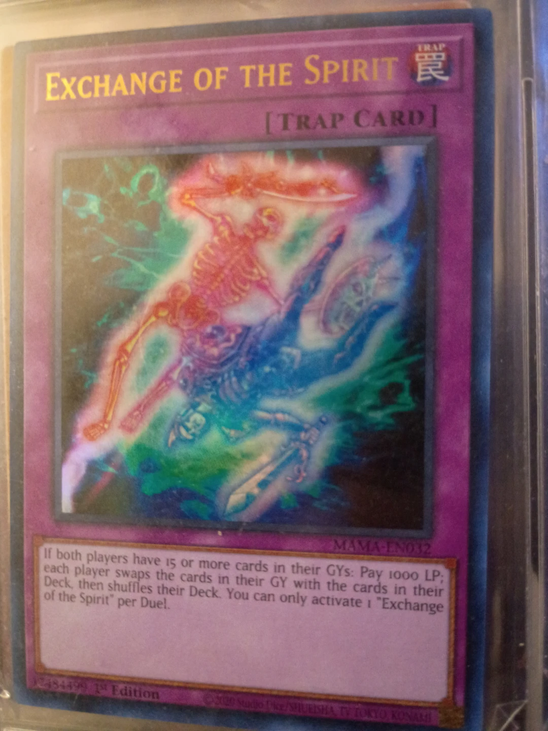 Yu-Gi-Oh! TCG Exchange of the Spirit Trap Card MAMA-EN032 1st ⚽