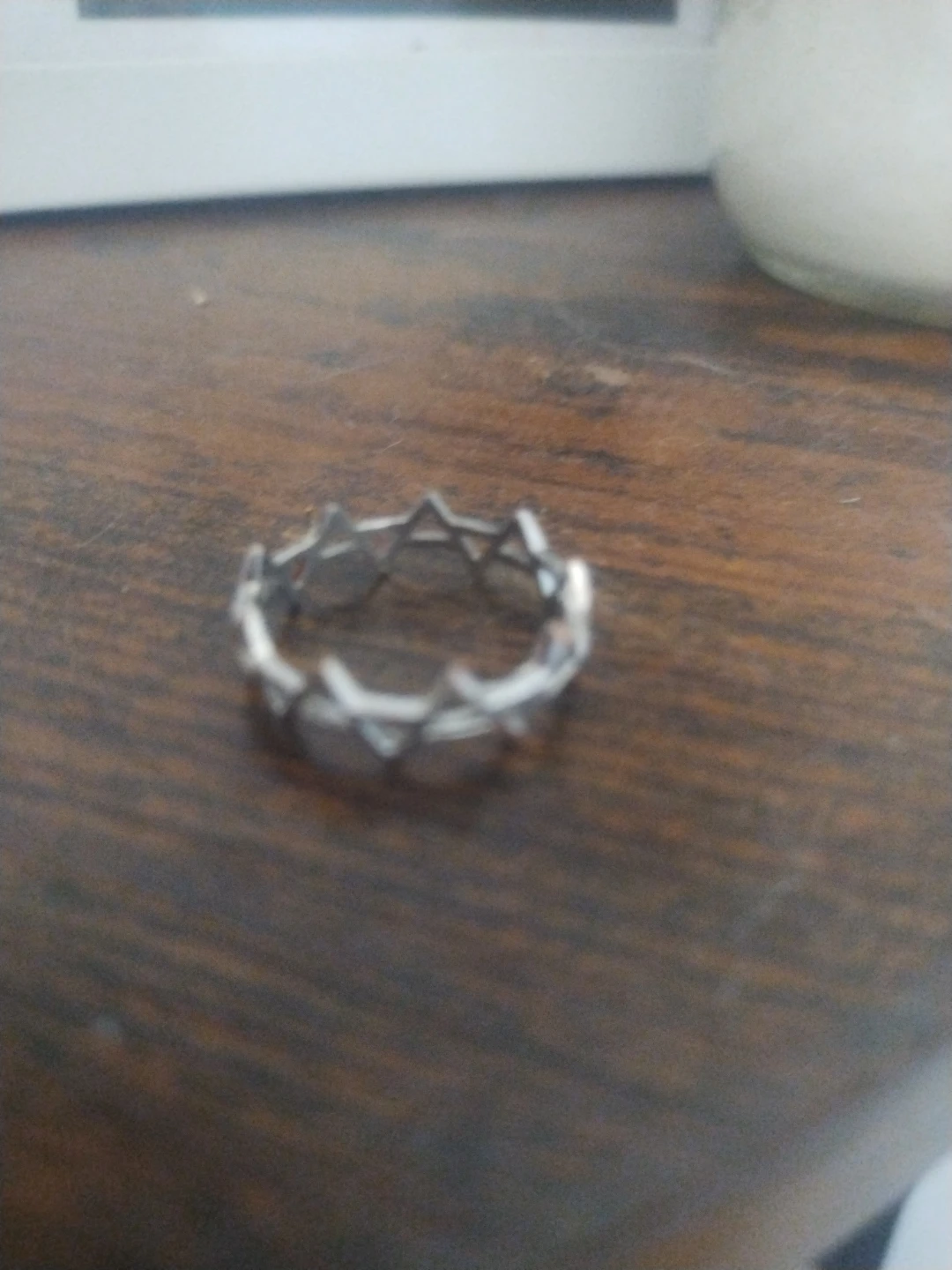 Silver Tone Star Ring