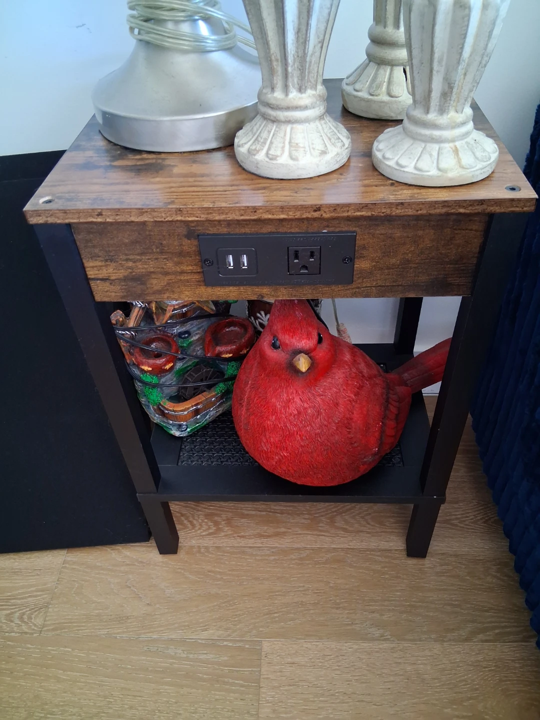 End Table with Power Outlets and USB Ports - photo 5