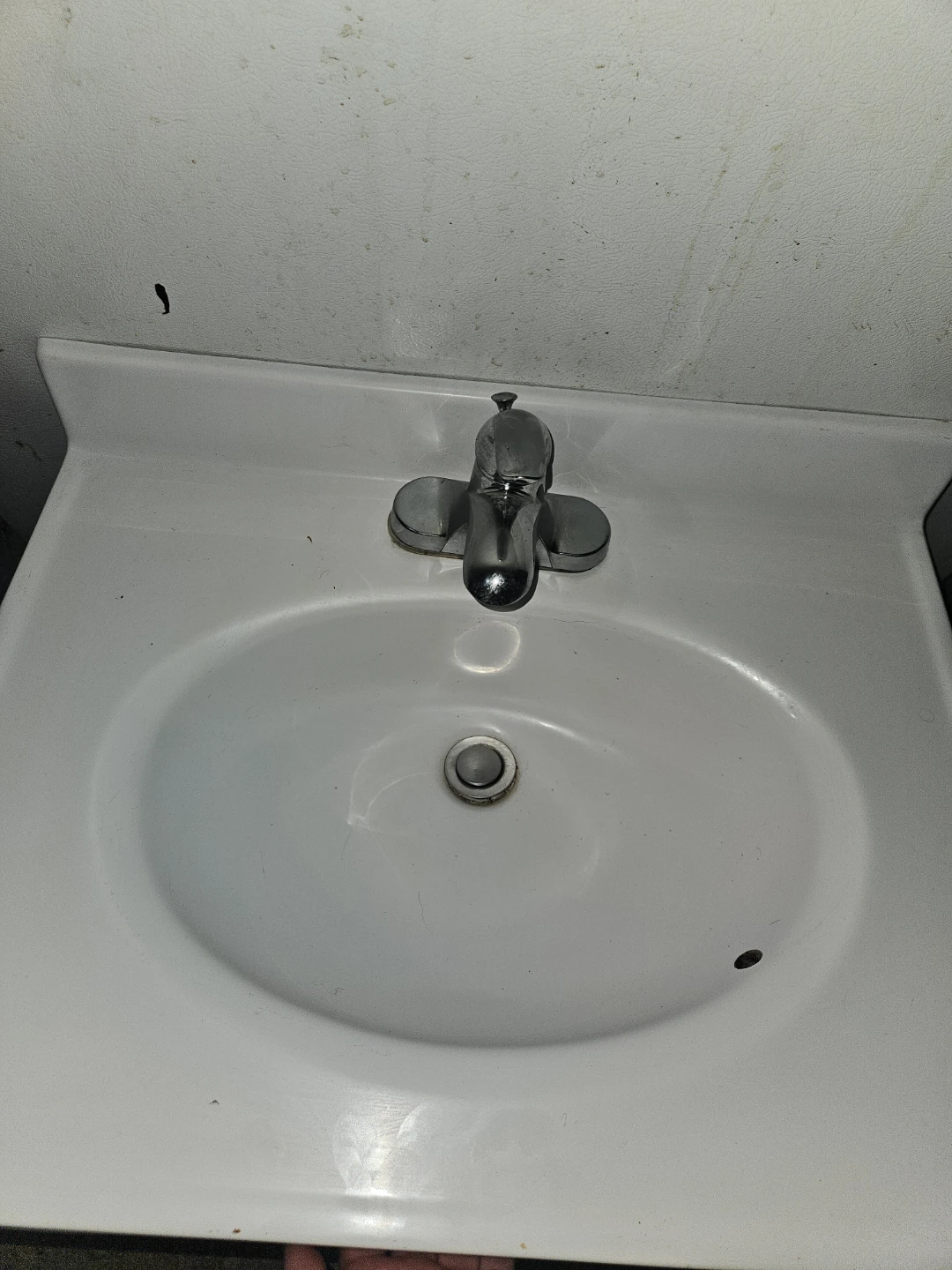 White Bathroom Sink with Faucet - photo 3
