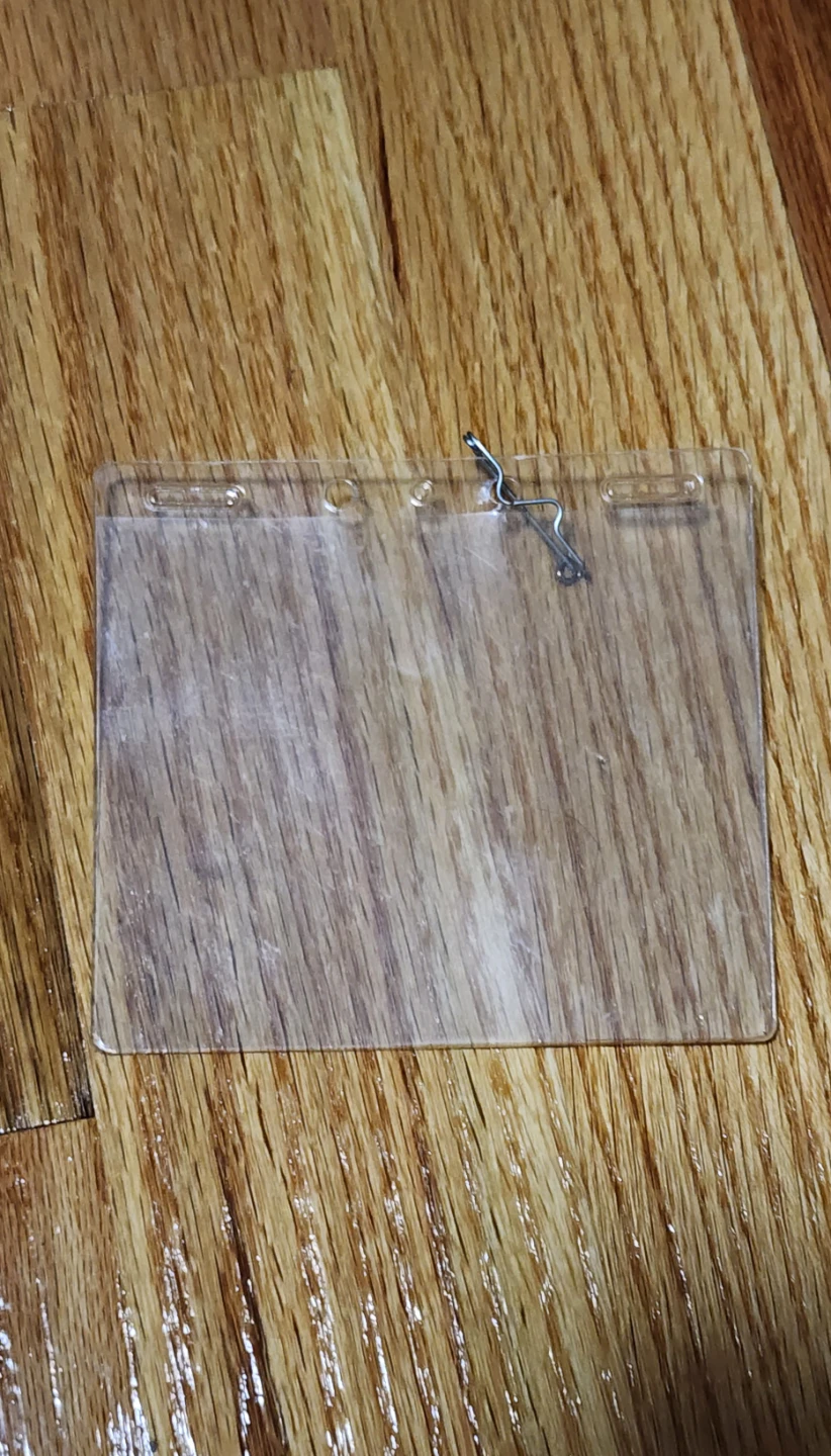 Clear Plastic ID Badge Holder with Clip⚽