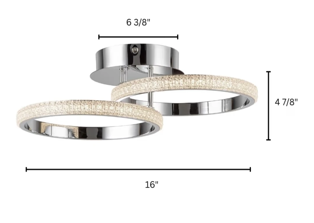 Kuzco Lighting Loris 16-Inch LED Semi-Flush Mount Ceiling Light - photo 4