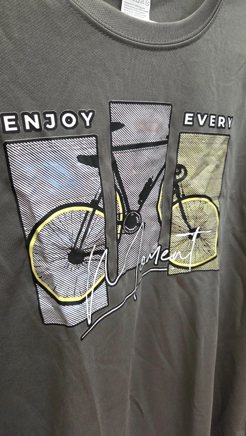 Bicycle Graphic Shirt - Grey Polyester Sport  L *new - photo 2