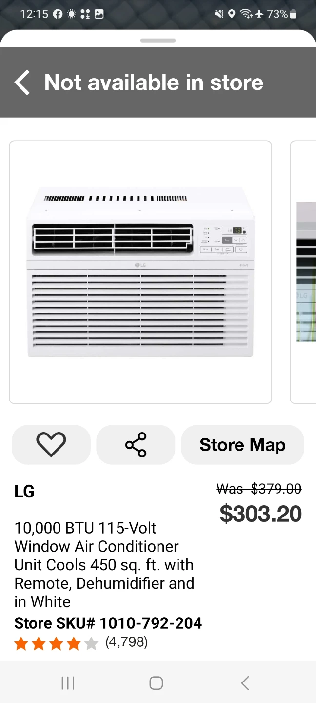 New LG 10k btu window air conditioner