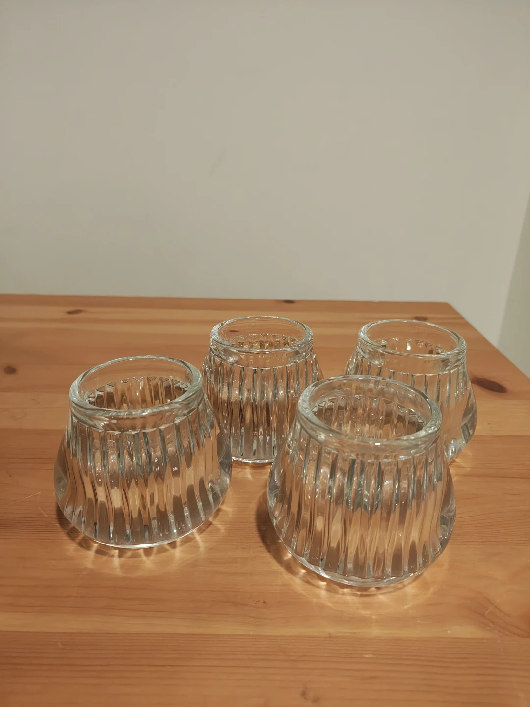 Set of 4 Glass Votive Holders