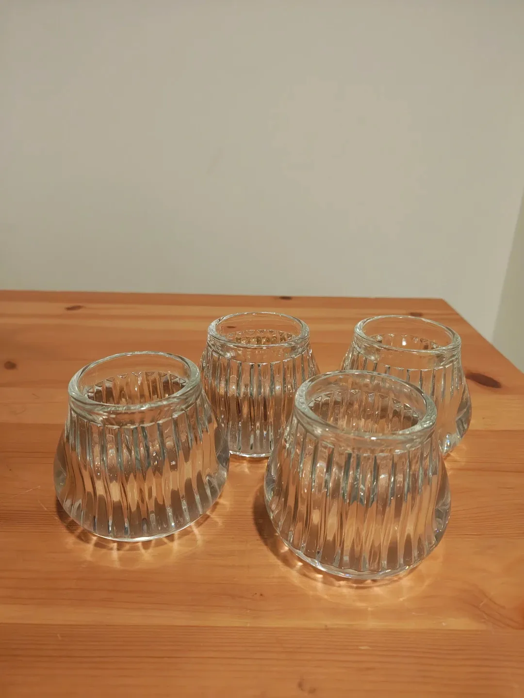 Set of 4 Glass Votive Holders