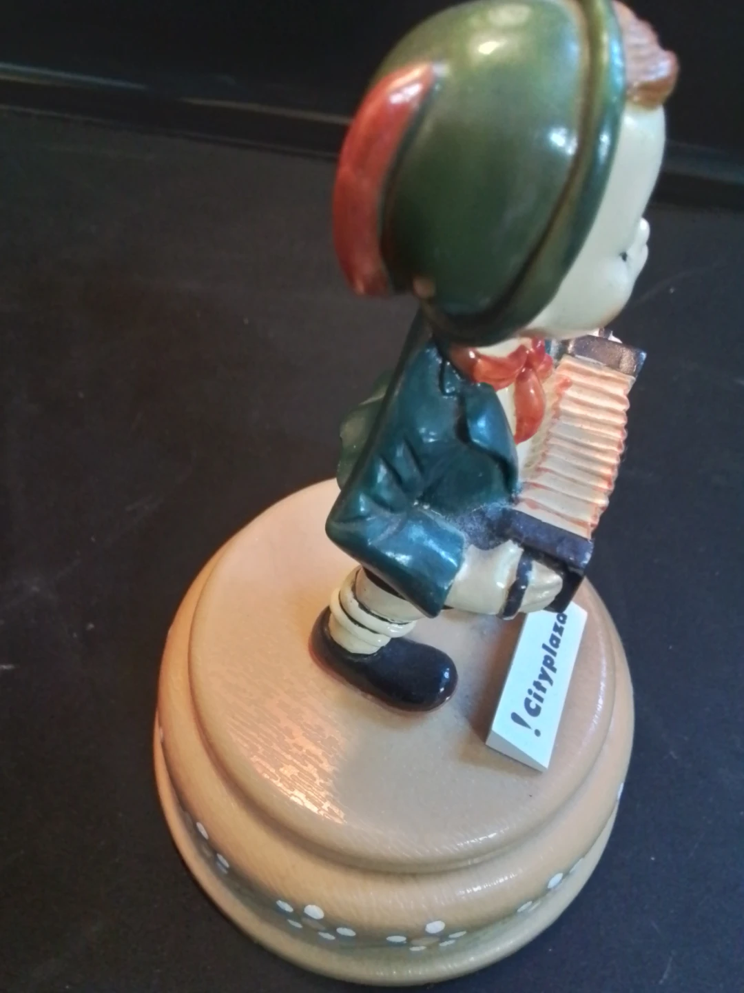 Vintage Boy Playing Accordion Figurine Music Box - photo 3