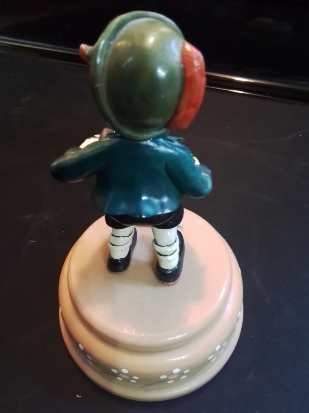 Vintage Boy Playing Accordion Figurine Music Box - photo 4