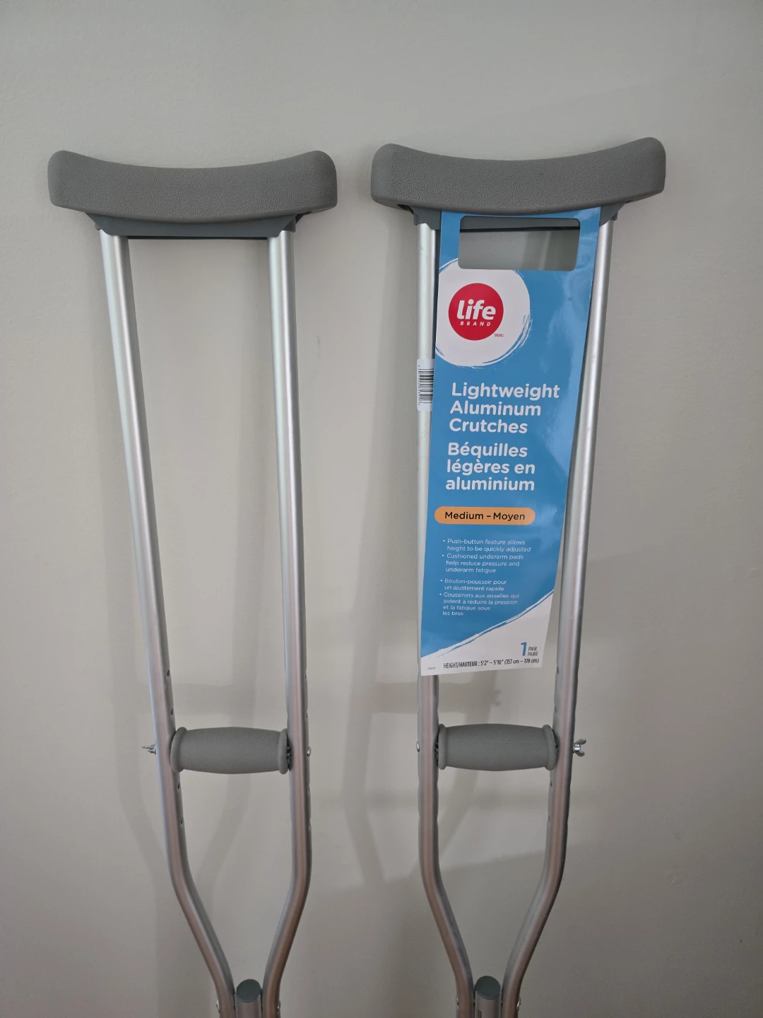 Life Brand Lightweight Aluminum Crutches Medium - photo 2