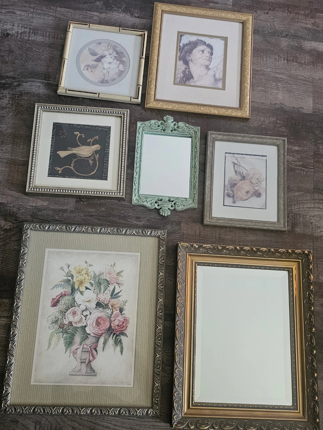 Assorted Decorative Picture Frames and Mirror