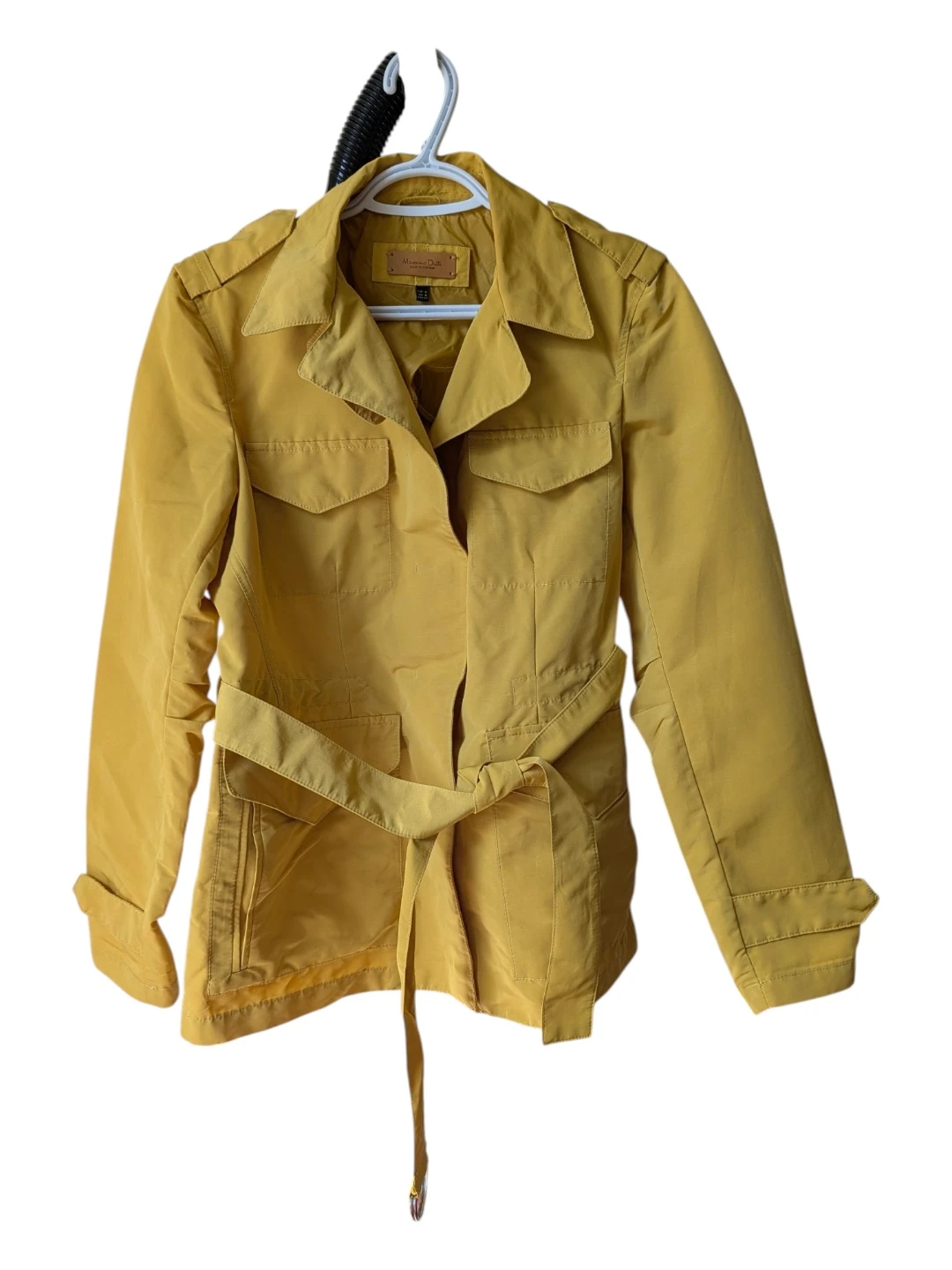 Massimo Dutti Yellow Utility Jacket-size medium