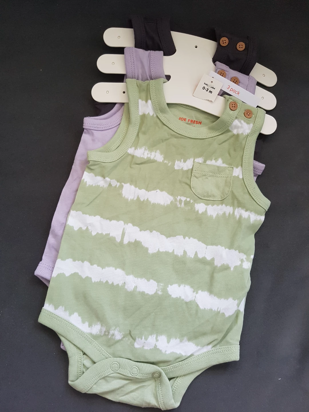Joe Fresh Baby Bodysuits 3 Pack 0-3month, 6-12 - photo 4