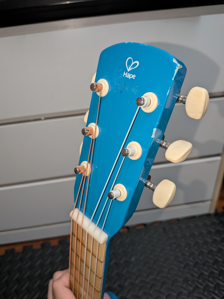 Hape Blue Wooden Toy Guitar - photo 5