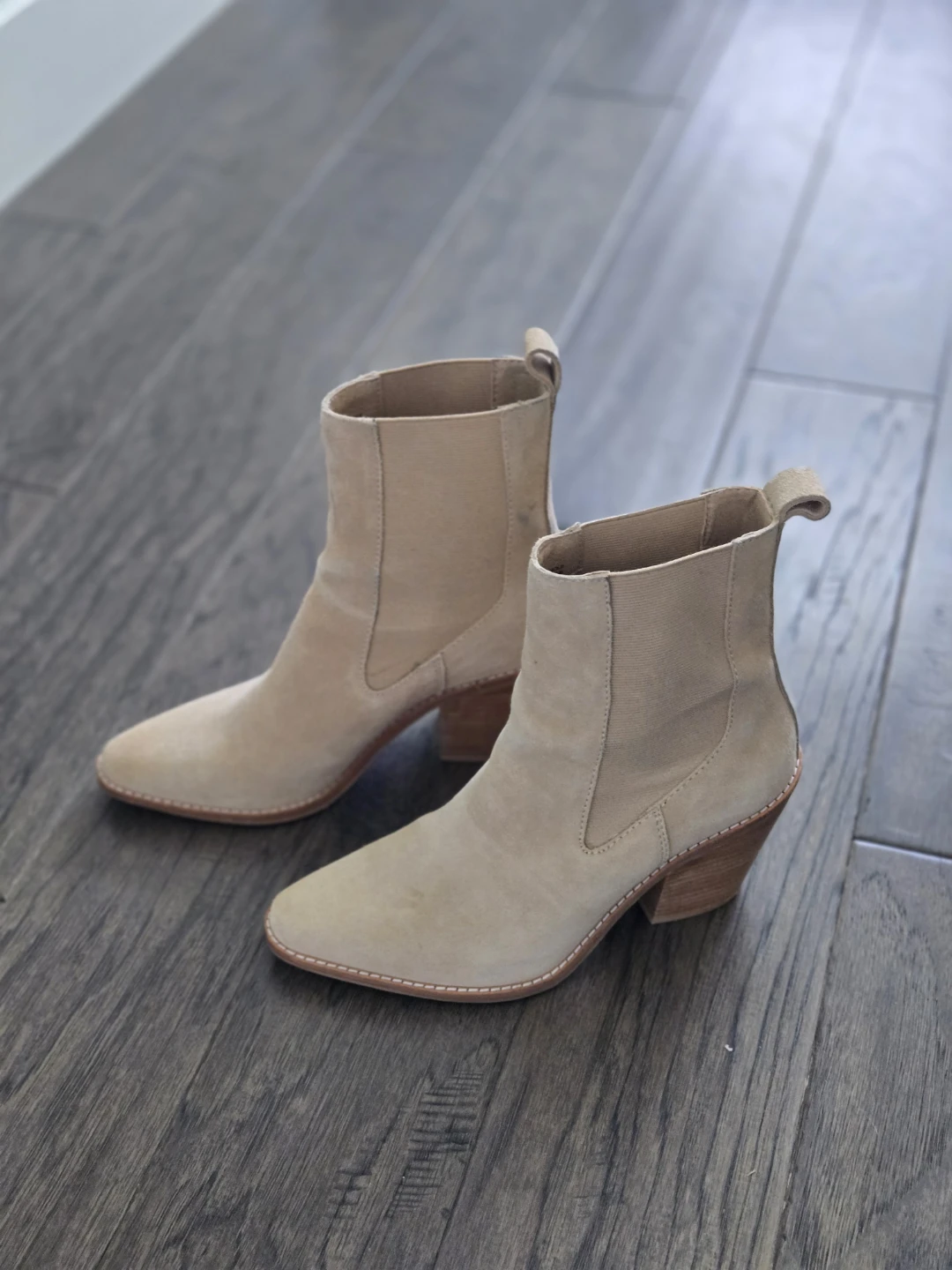 Tan Suede  western Ankle Boots