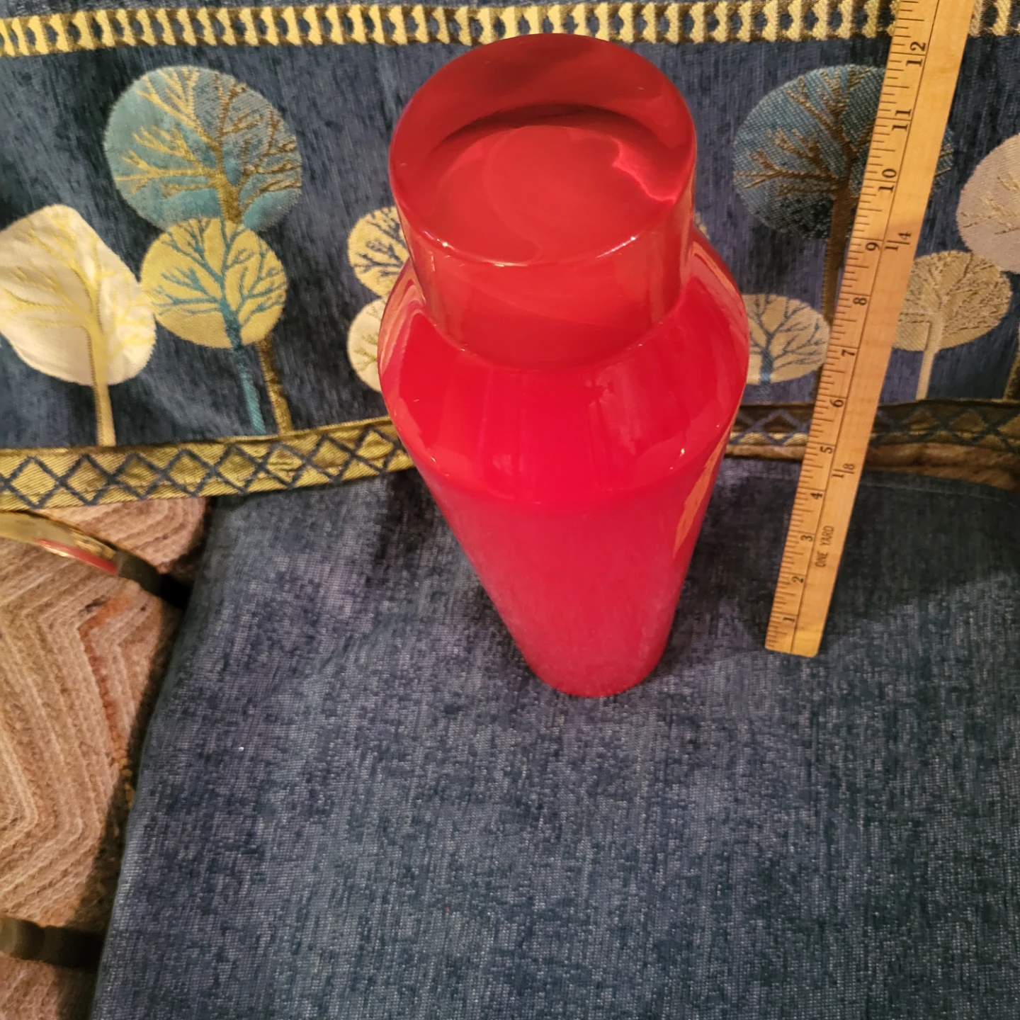 Red Glass Vase - photo 3