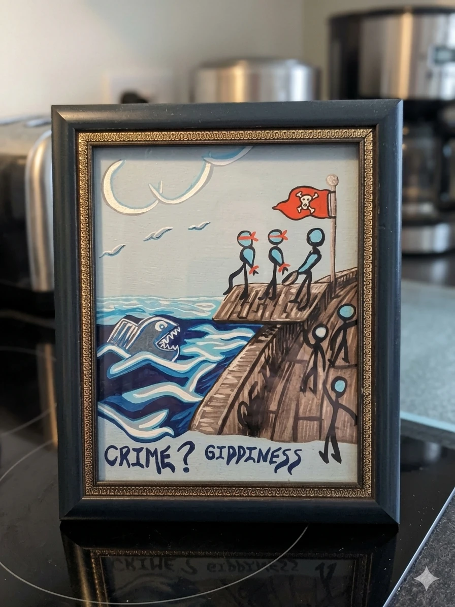 Framed Artwork "Crime? Gippiness"