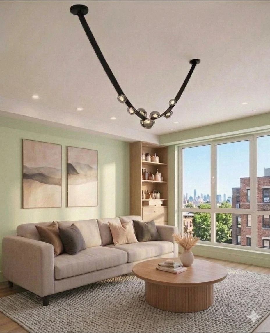 * New* Ceiling Large Tall Duplex Building Chandelier. - photo 2