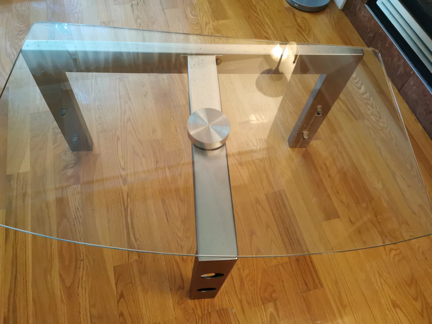 Glass and Metal Coffee Table - photo 4