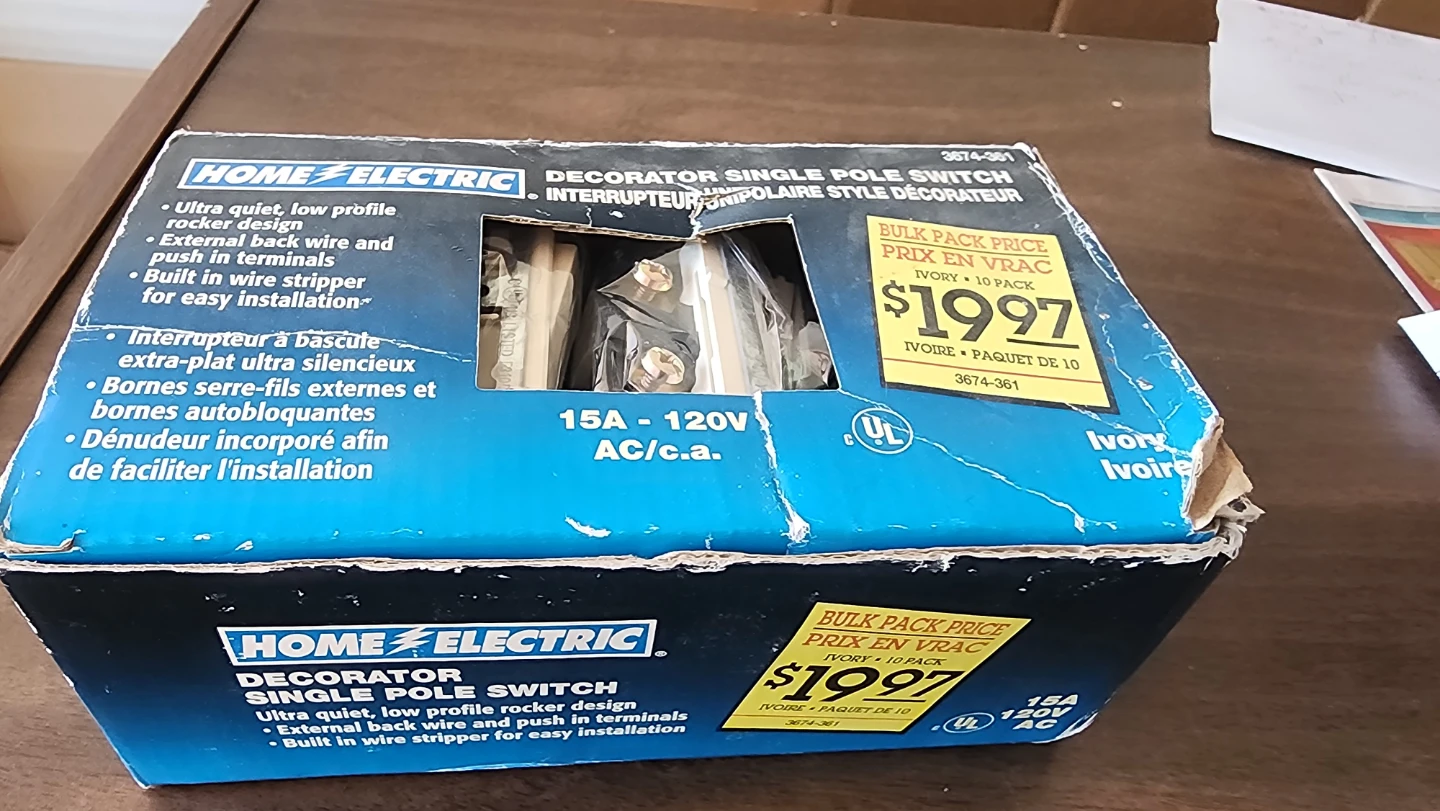 Home Electric Decorator Single Pole Switch - 10 Pack