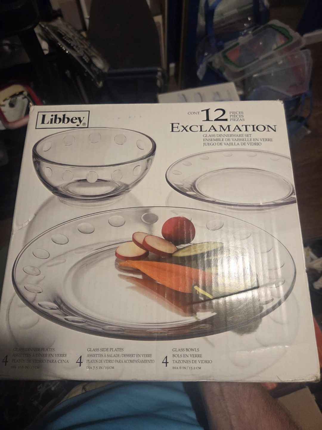 Libbey Exclamation Glass Dinnerware Set 12 Pieces