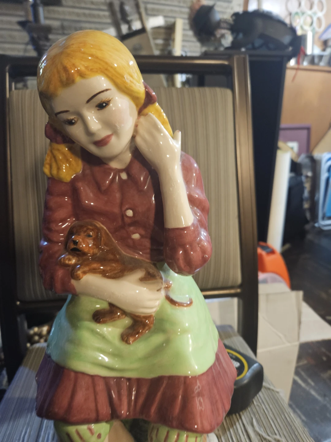 Ceramic Figurine of Girl with Dog - photo 5