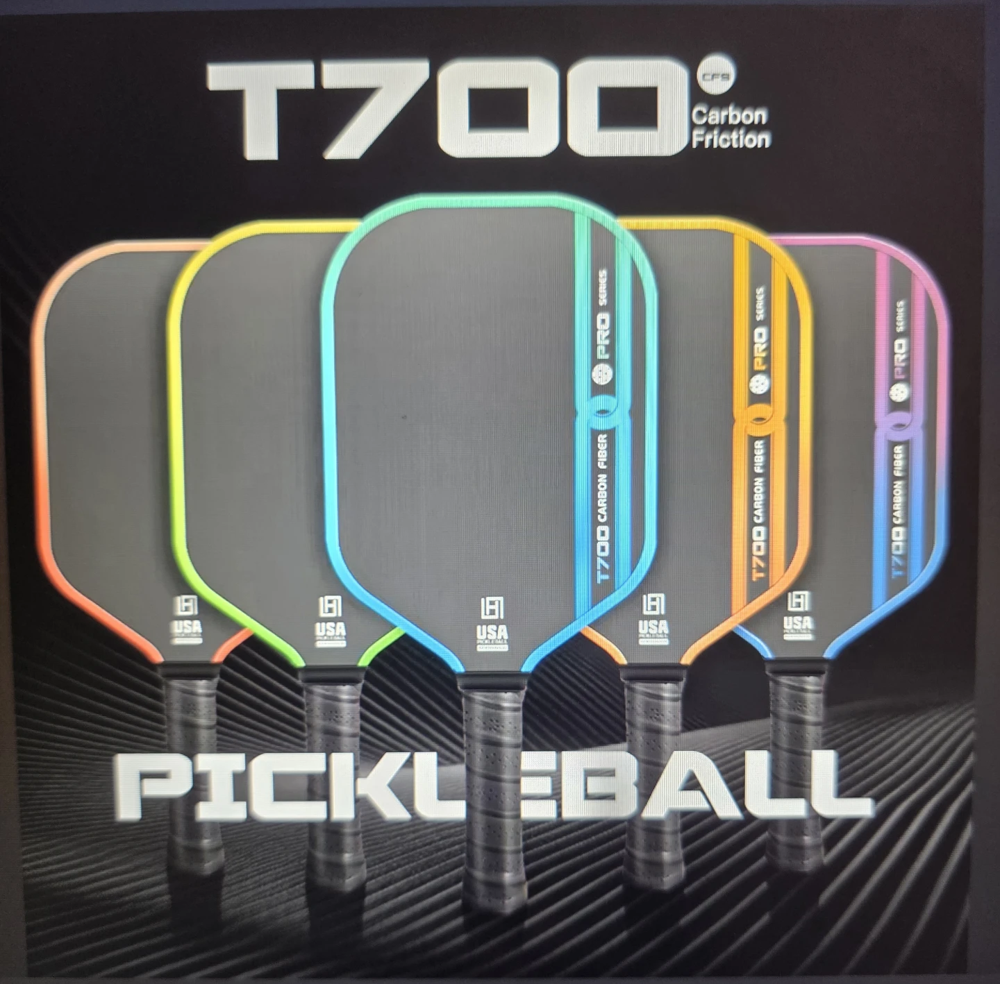 T700 Carbon Fiber Pickleball Paddles with Case & Balls
