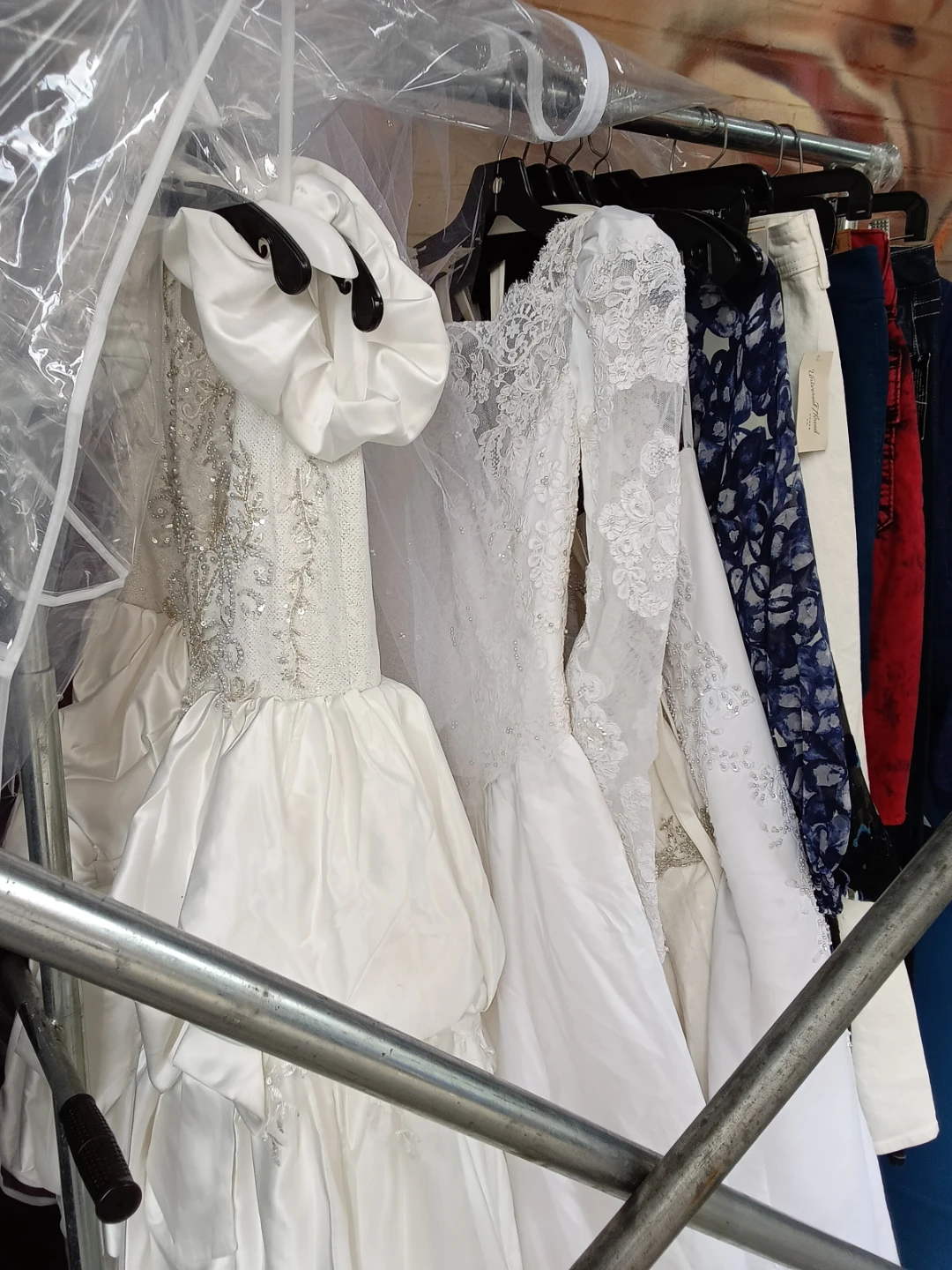 White Wedding Dress with Lace Details