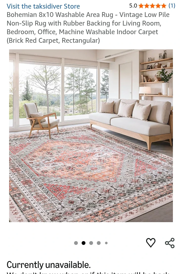 Bohemian 8x10 Area Rug - Vintage Low Pile