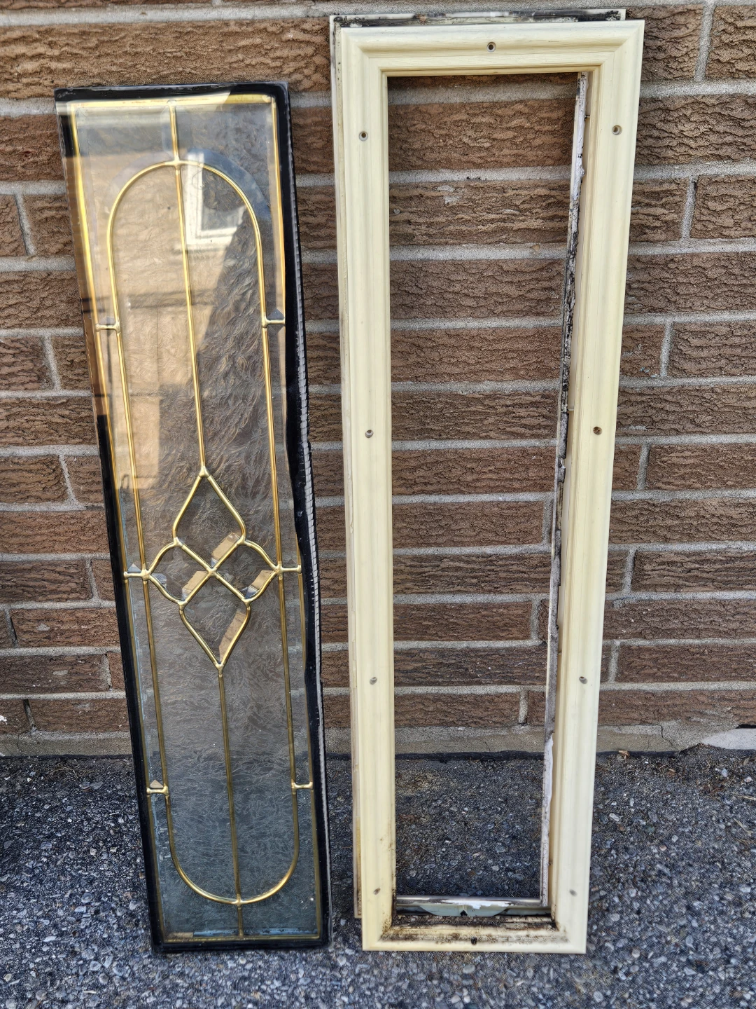 Decorative Stained Glass Panel with Frame
