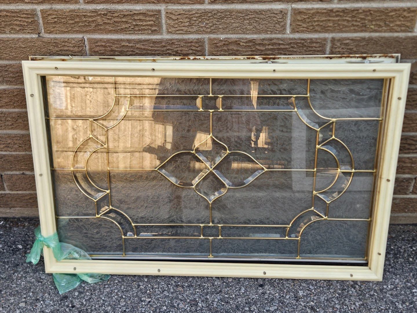Decorative Stained Glass Panel with Frame - photo 2