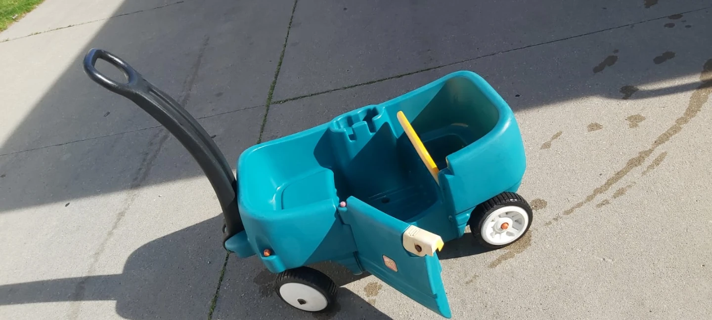 Teal Kids Wagon with Handle