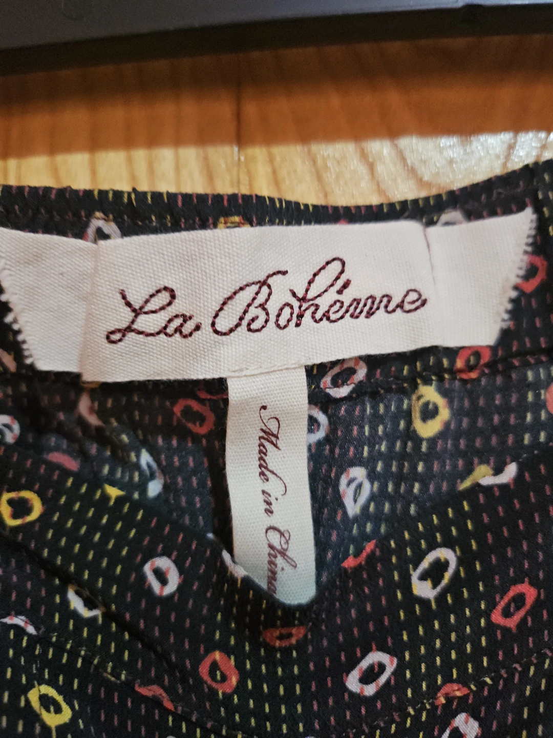 La Bohème Shaboi Dot Print Pants Medium Black - photo 3