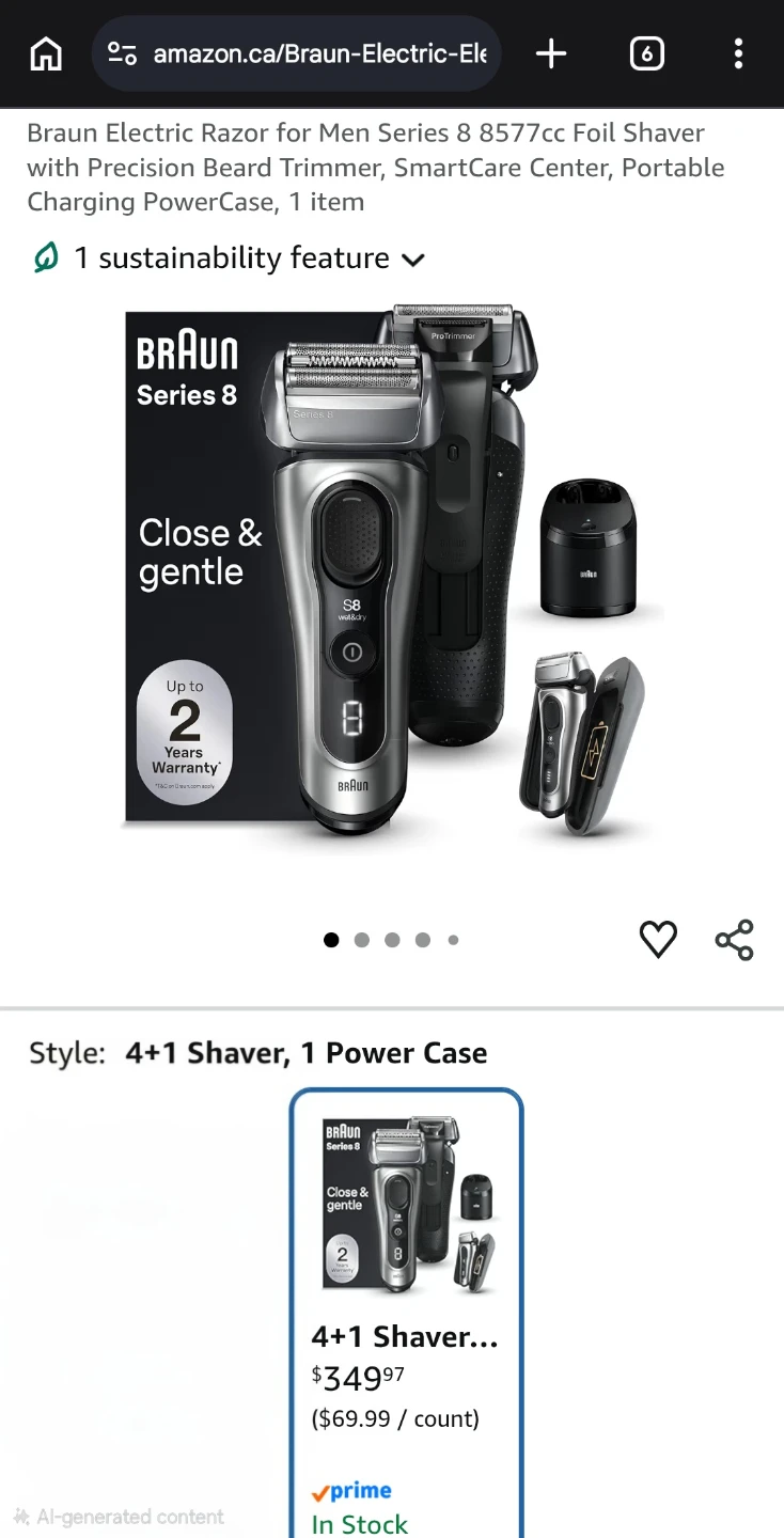 Braun Series 8 Electric Shaver