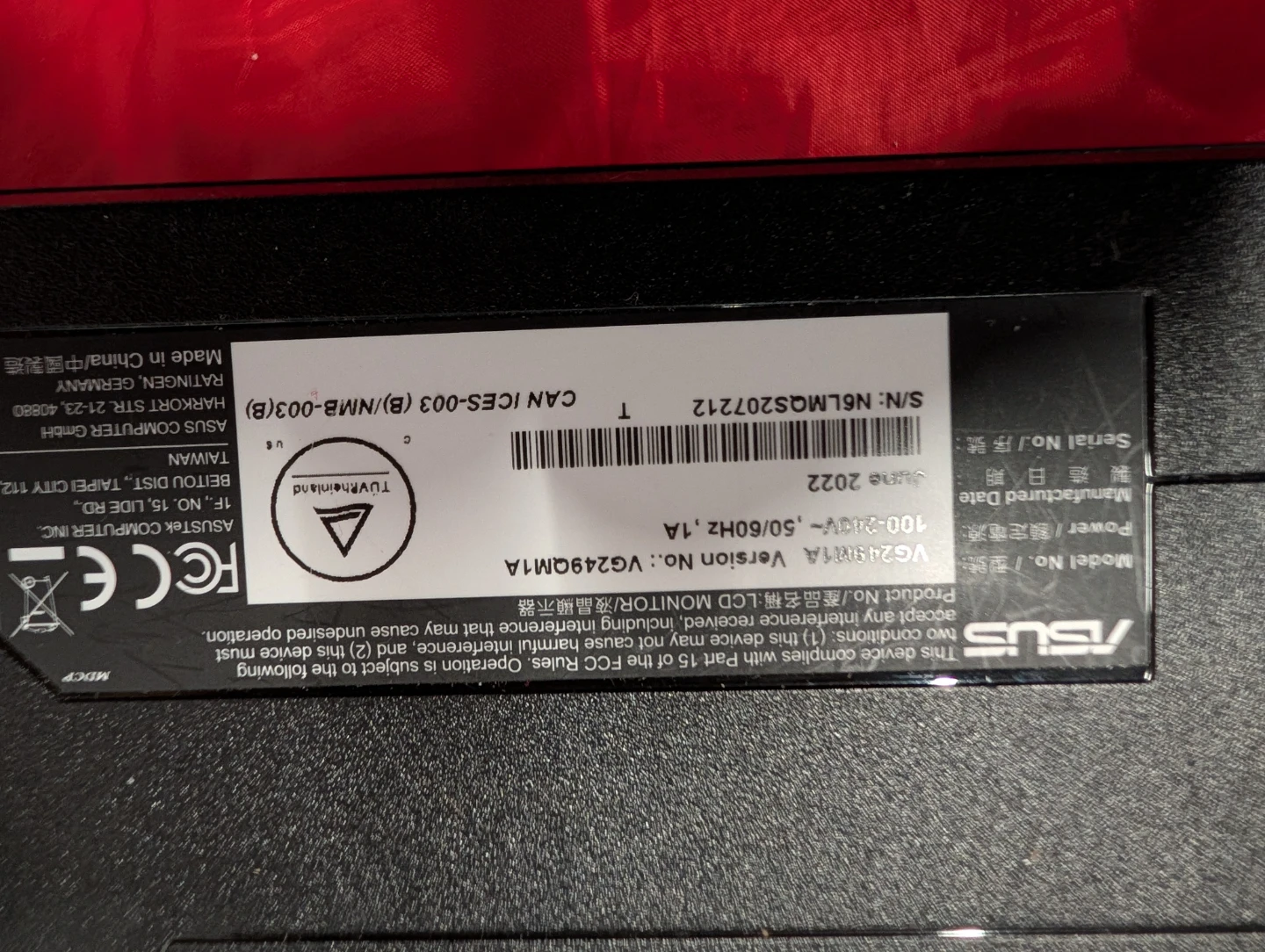 ASUS TUF Gaming VG249QM1A 23.8" LCD Monitor - photo 3