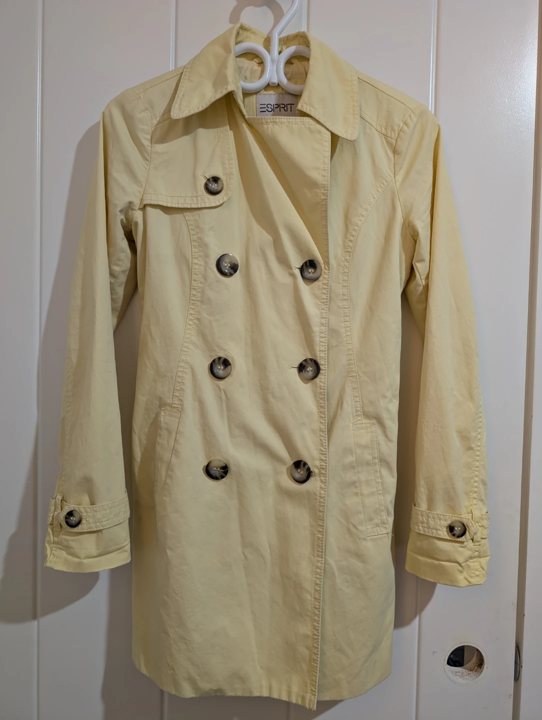 Esprit Yellow Double-Breasted Trench Coat - photo 2