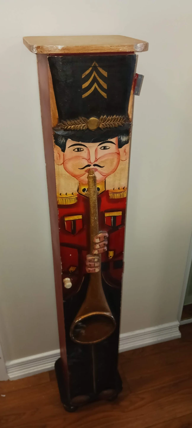 ⚽  Red Toy Soldier Cabinet with Shelves