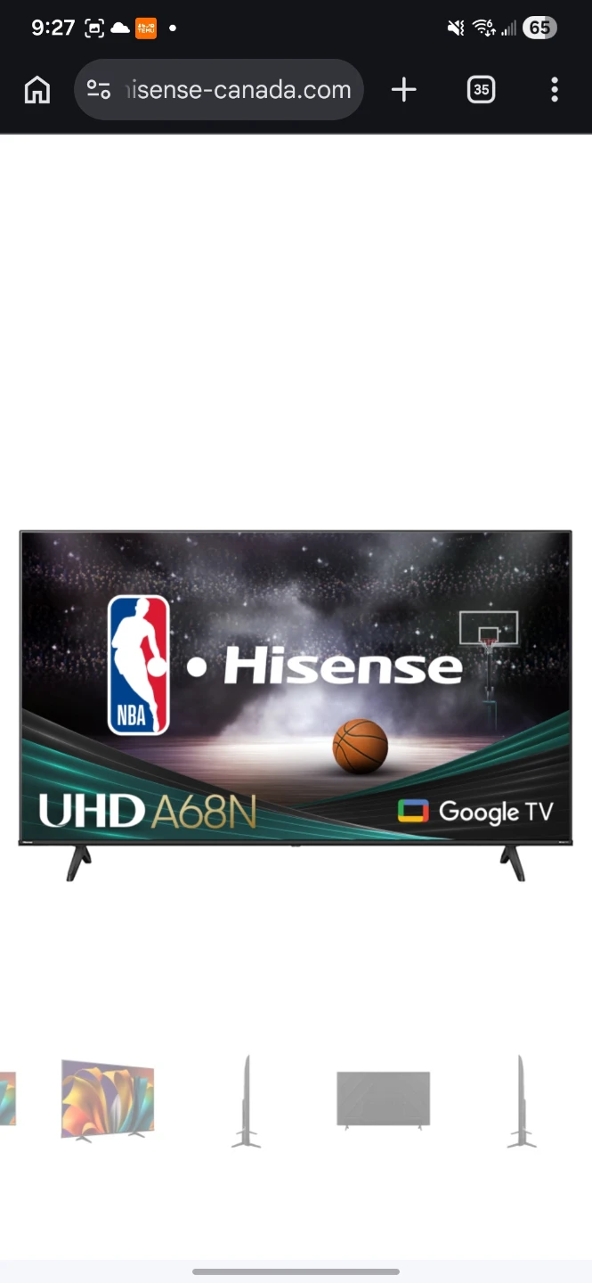 Hisense UHD A68N Google TV - photo 5