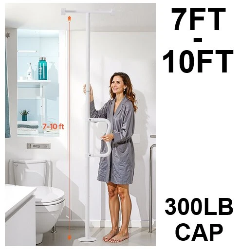 Floor-to-Ceiling Safety Handrail- Grab Bar