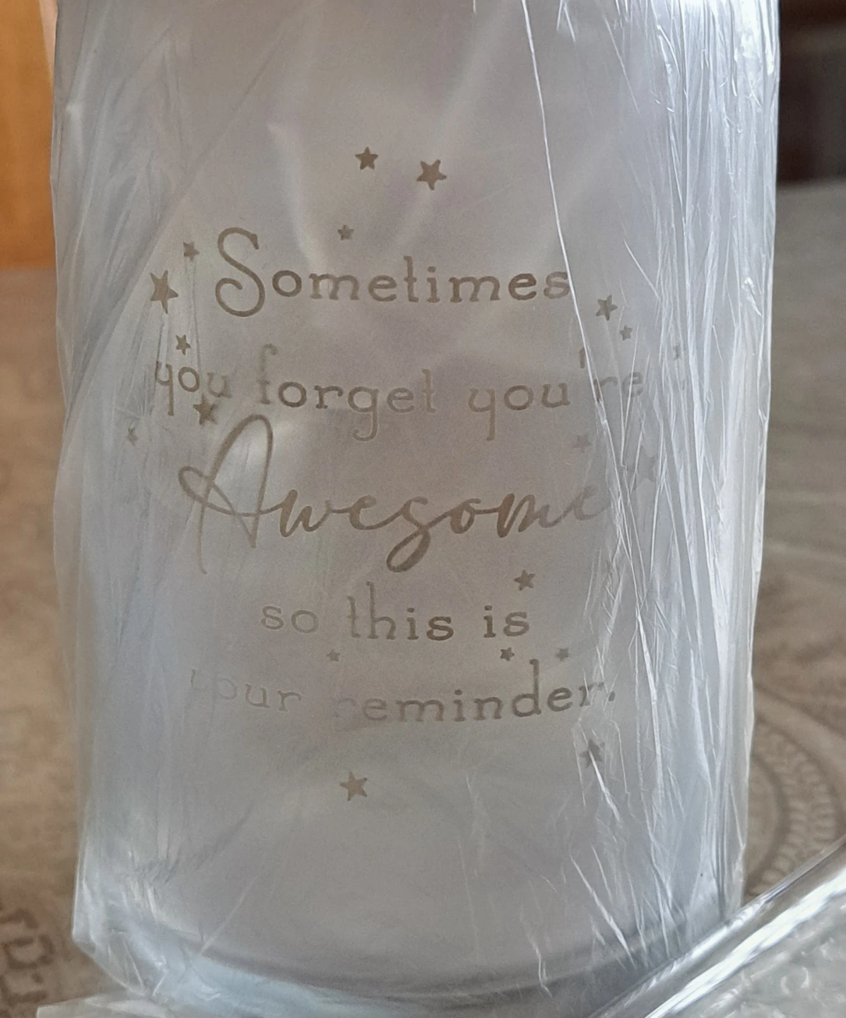 Glass Tumbler with Straw