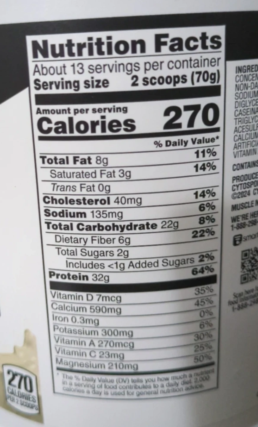 Muscle Milk Genuine Protein Powder Vanilla Creme 30.9 oz - photo 2