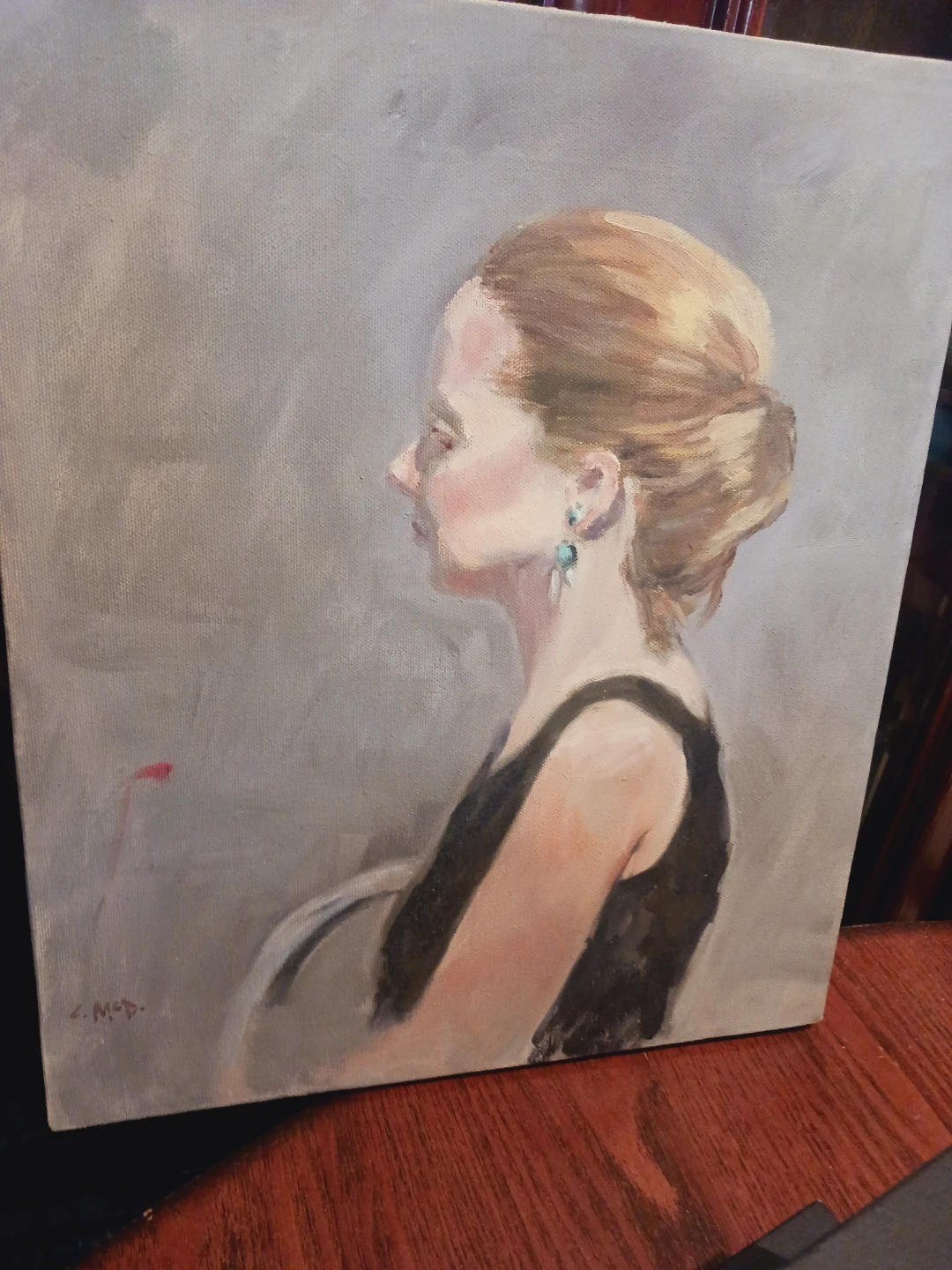 Authentic Oil Painting Portrait of a Woman - photo 3