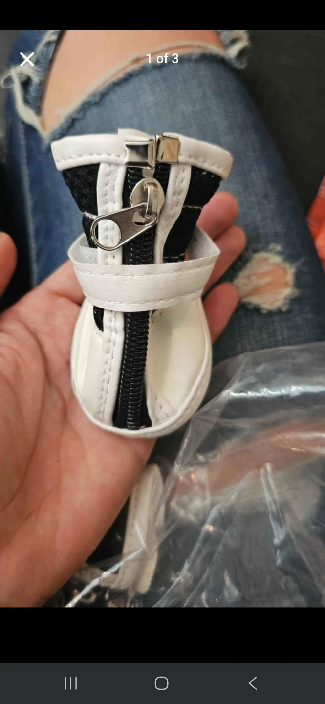 White and Black Dog Booties - photo 2